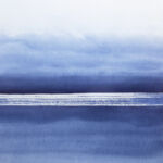 Indigo Days Nr. 1 (2022) ink, 70x100 cm with frame